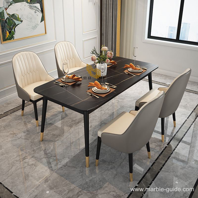 Saint Laurent Black Sintered Stone for dining table