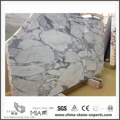 La mejor losa blanca de mármol blanco Arabescato para el diseño de la cocina y del cuarto de baño