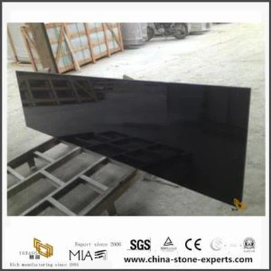 Encimera de granito negro de Shanxi a la venta para cuarto de baño con costo barato