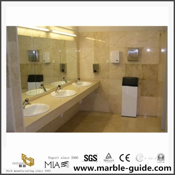 Crema Marfil Vanity Top, baño de mármol beige