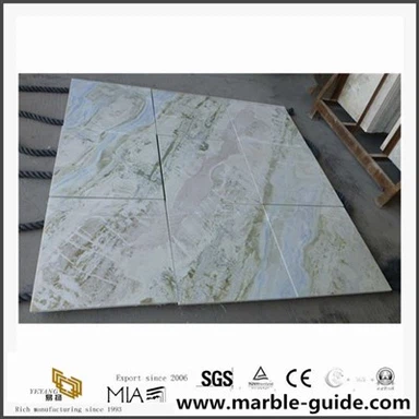 China Marble Blue Onyx Marble Slab para lujoso baldosas decorativas de piso