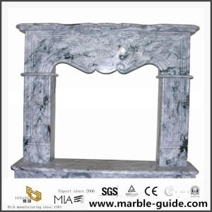 Losas de mármol grises soleadas de piedra natural para decoraciones interiores / chimeneas