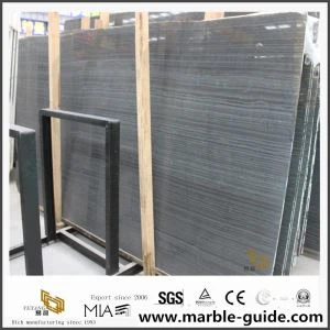 Chino negro losas de mármol de grano de madera para la cocina suelo de azulejo decoración