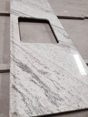 Encimeras de granito blanco del río para proyectos