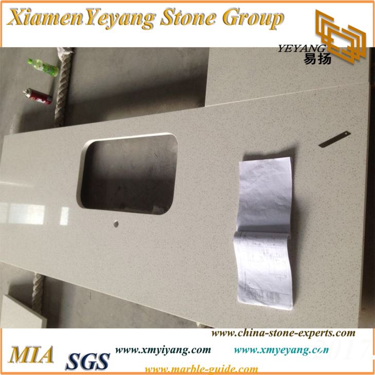 White Quartz Countertops And Vanity Tops, White Jade Quartz