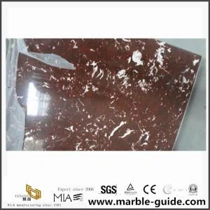 Losas artificiales de mármol rojo César para proyectos de pared