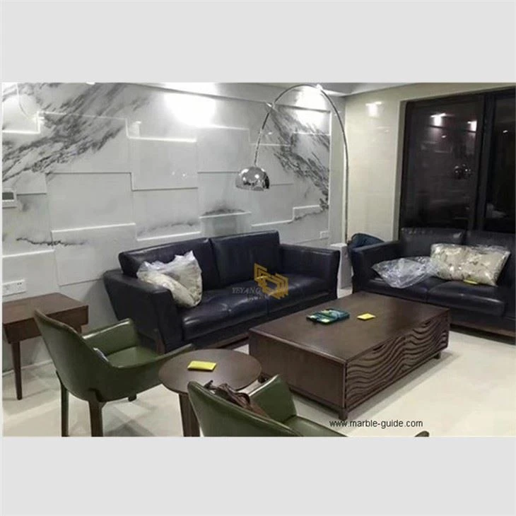 Ink White Marble Bathroom Floor