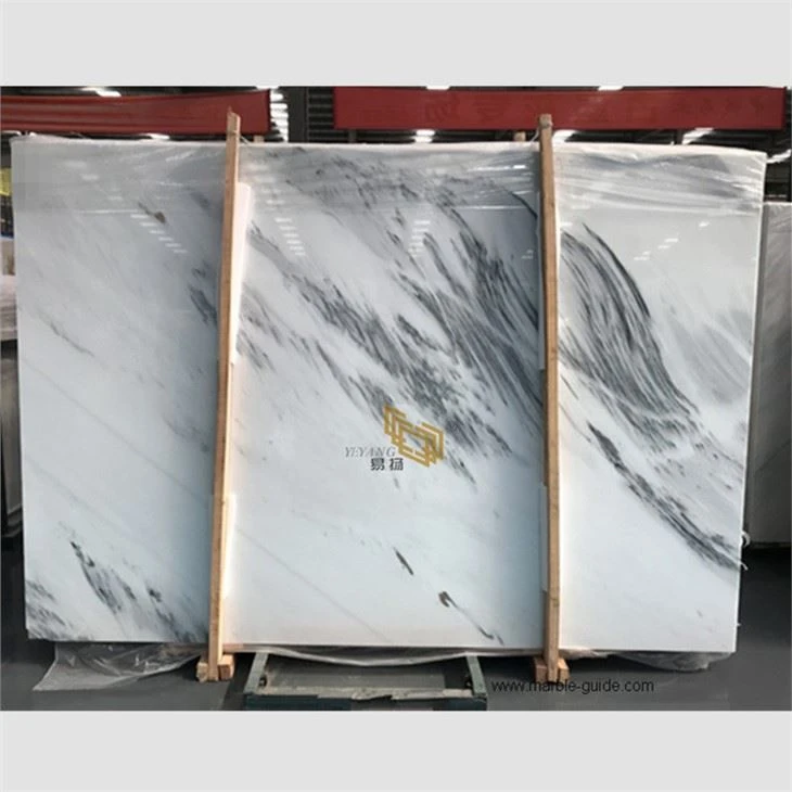 Ink White Marble Bathroom Floor