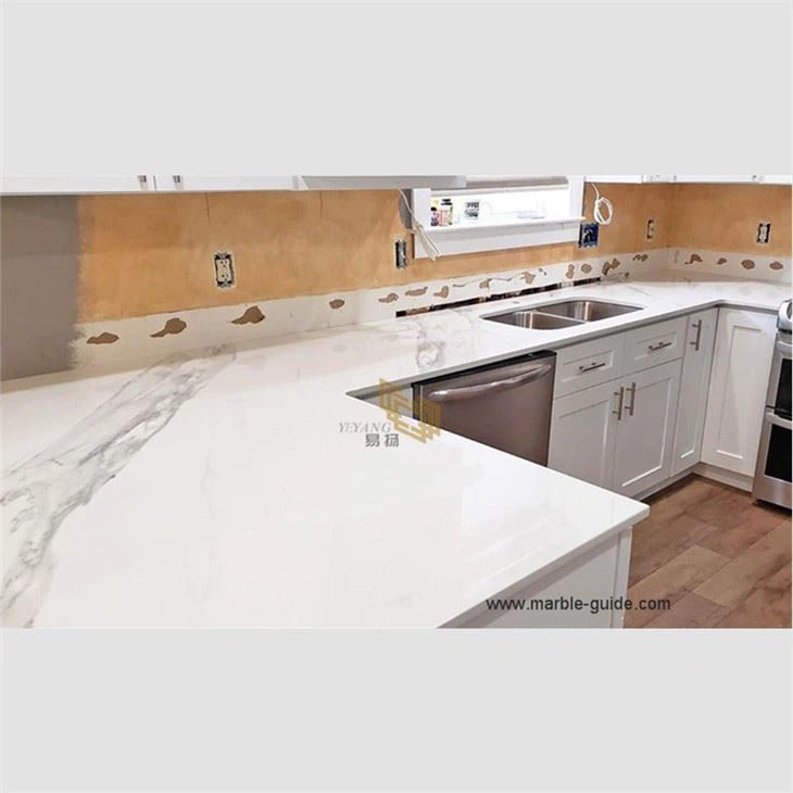 Polished Calacatta White Marble Countertops